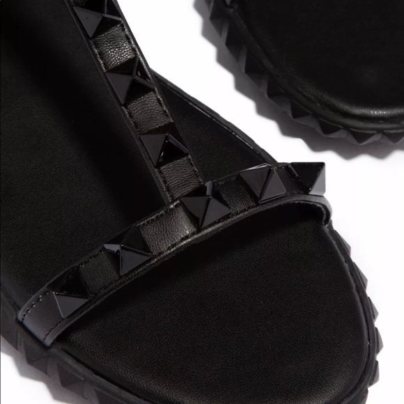 Black studded strappy sandal - Picture 2 of 7